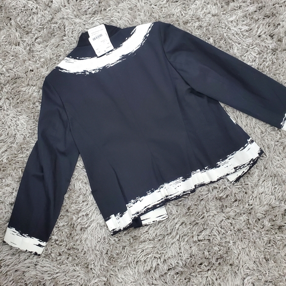 Doncaster Black/White Tie Blazer Size M - Picture 3 of 6